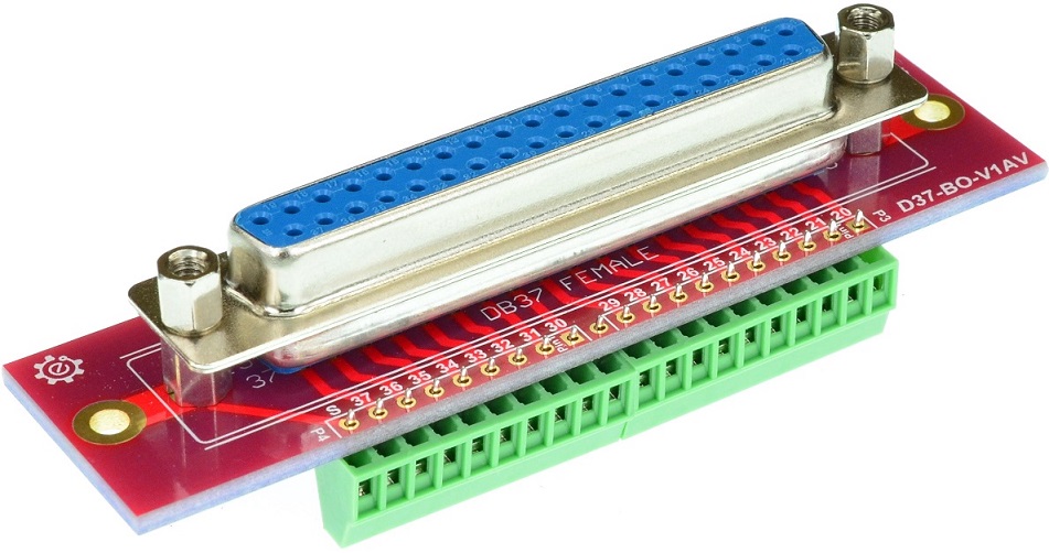 DB37 Female Connector Breakout Board